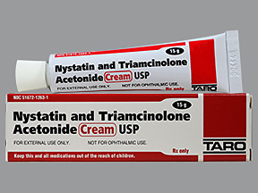 NYSTATIN-TRIAMCINOLONE (MYCOLOG II) 