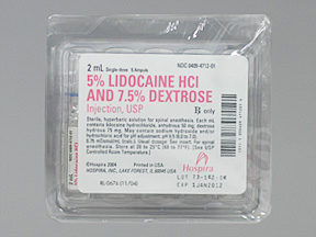 LIDOCAINE HCL IN 7.5% DEXTROSE